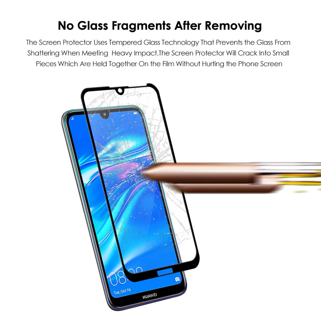 [1-Pack] Huawei Y7 2019 / Y7 Prime 2019 Phone Case + [Full Cover Tempered Glass] Screen Protector