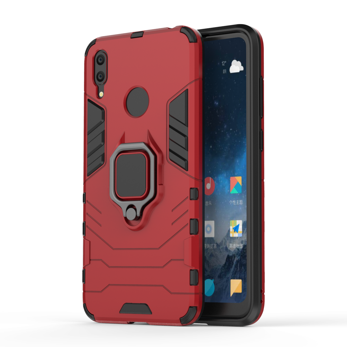 [1-Pack] Huawei Y7 2019 / Y7 Prime 2019 Phone Case + [Full Cover Tempered Glass] Screen Protector