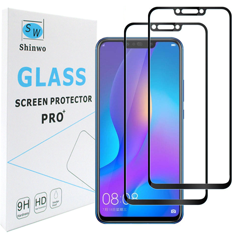 [2-PACK] Shinwo  for Huawei Nova 3i / P Smart  Plus [Full Glue Full Cover] Glass Screen Protector