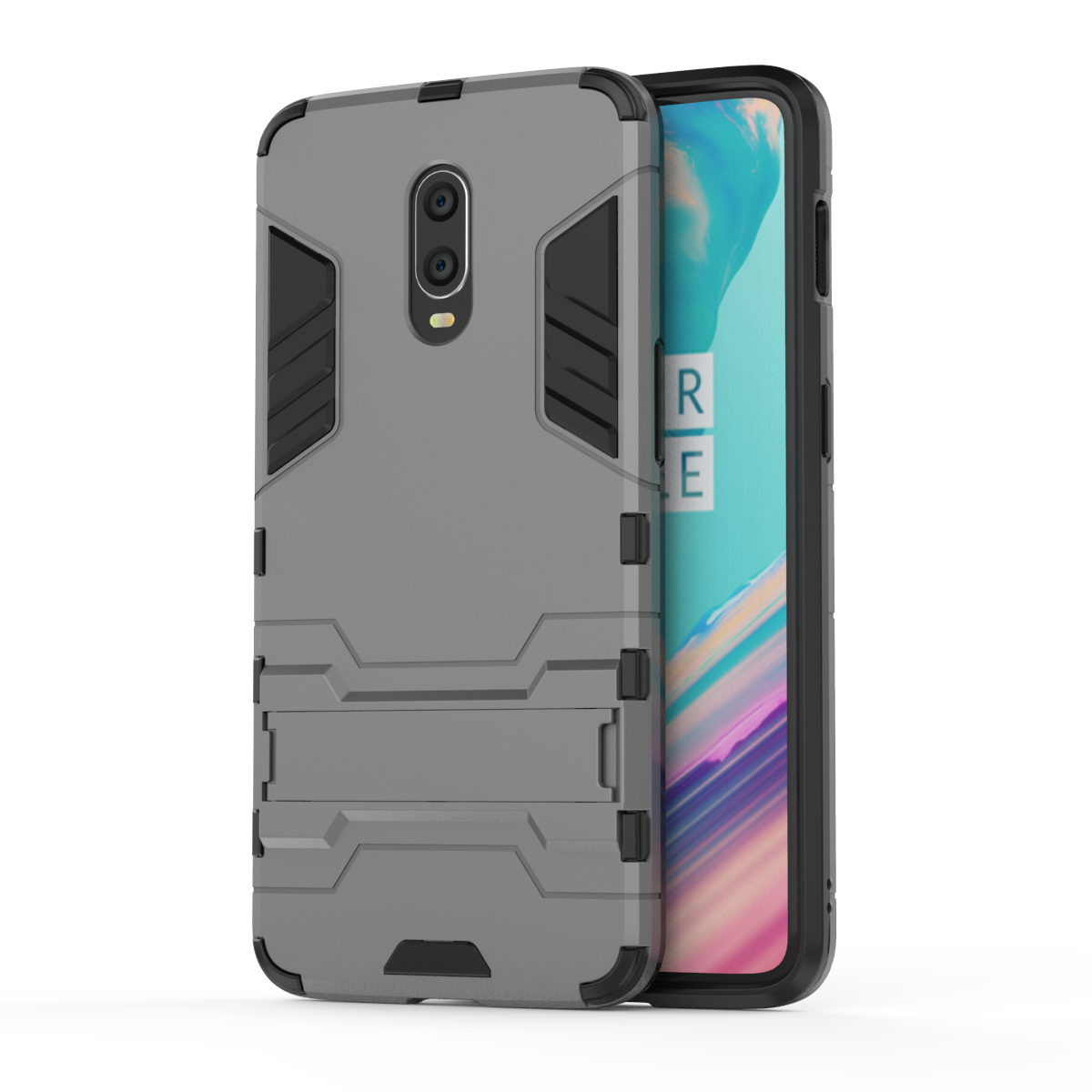 Ready Stock Oneplus 7 Oneplus 6T Phone Case Rugged Armor [Drop-protection] with Kickstand
