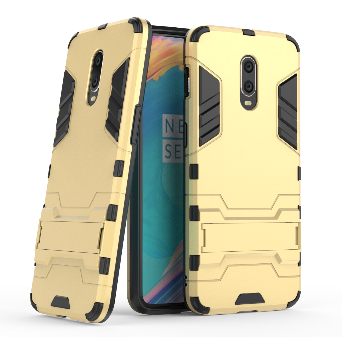 Ready Stock Oneplus 7 Oneplus 6T Phone Case Rugged Armor [Drop-protection] with Kickstand