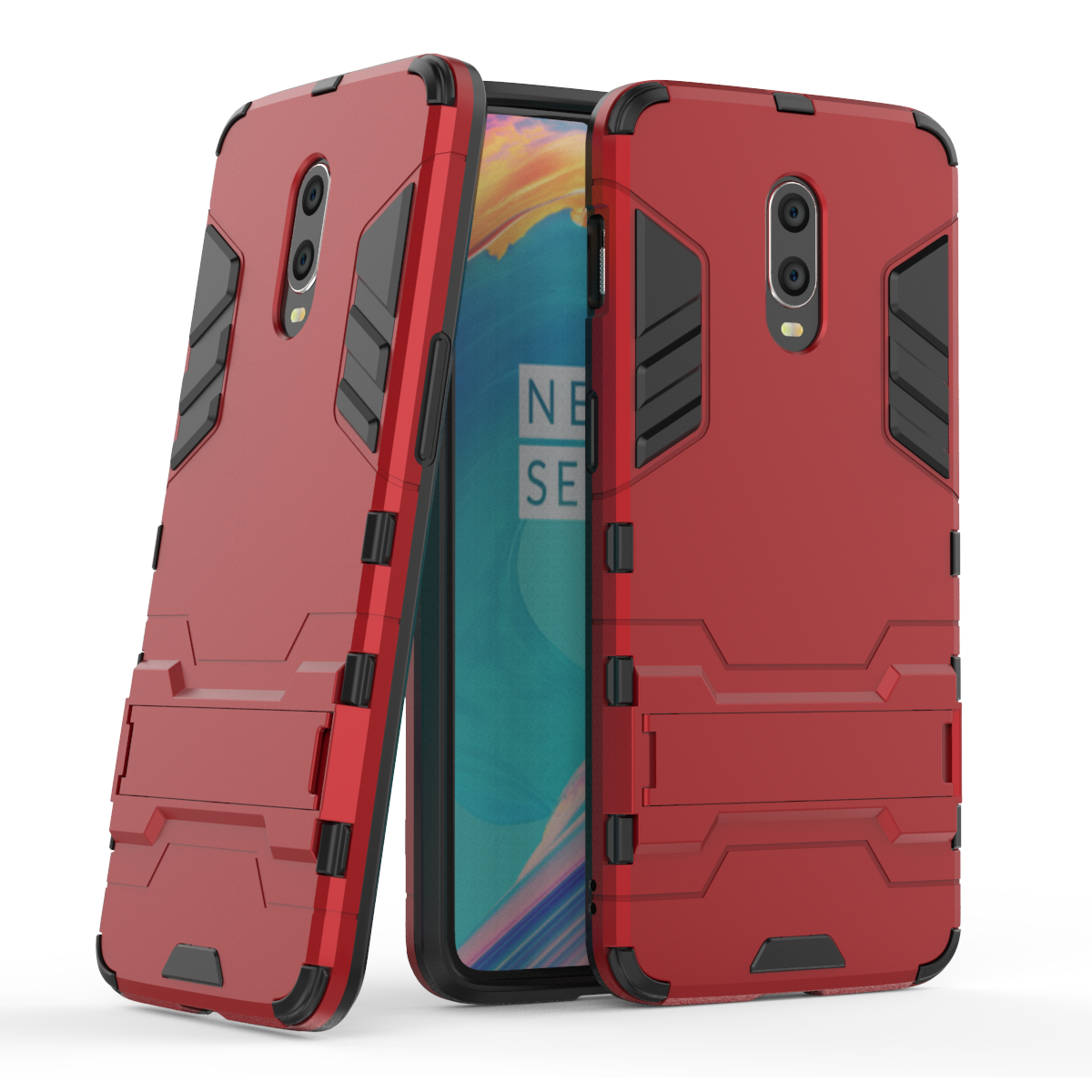 Ready Stock Oneplus 7 Oneplus 6T Phone Case Rugged Armor [Drop-protection] with Kickstand
