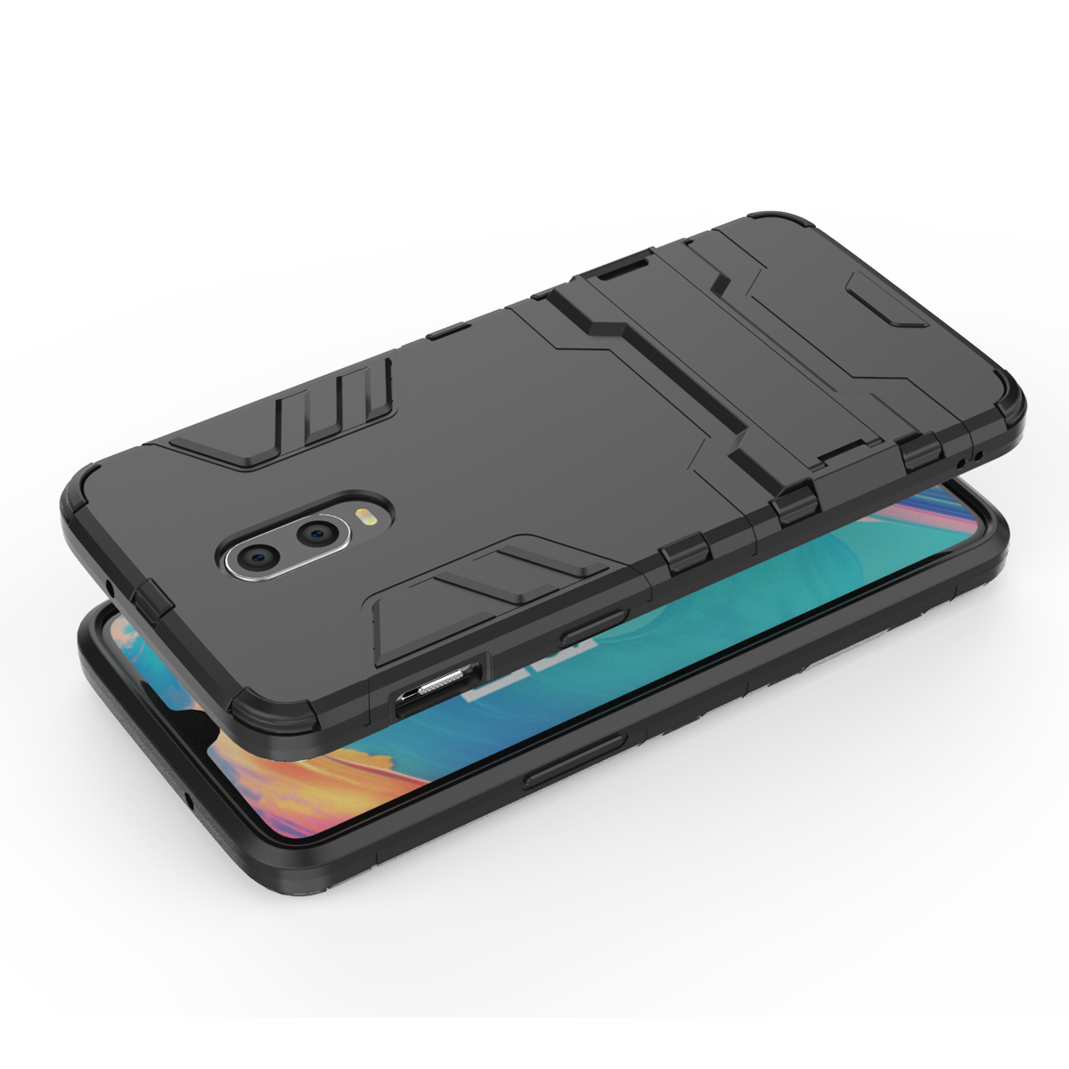 Ready Stock Oneplus 7 Oneplus 6T Phone Case Rugged Armor [Drop-protection] with Kickstand
