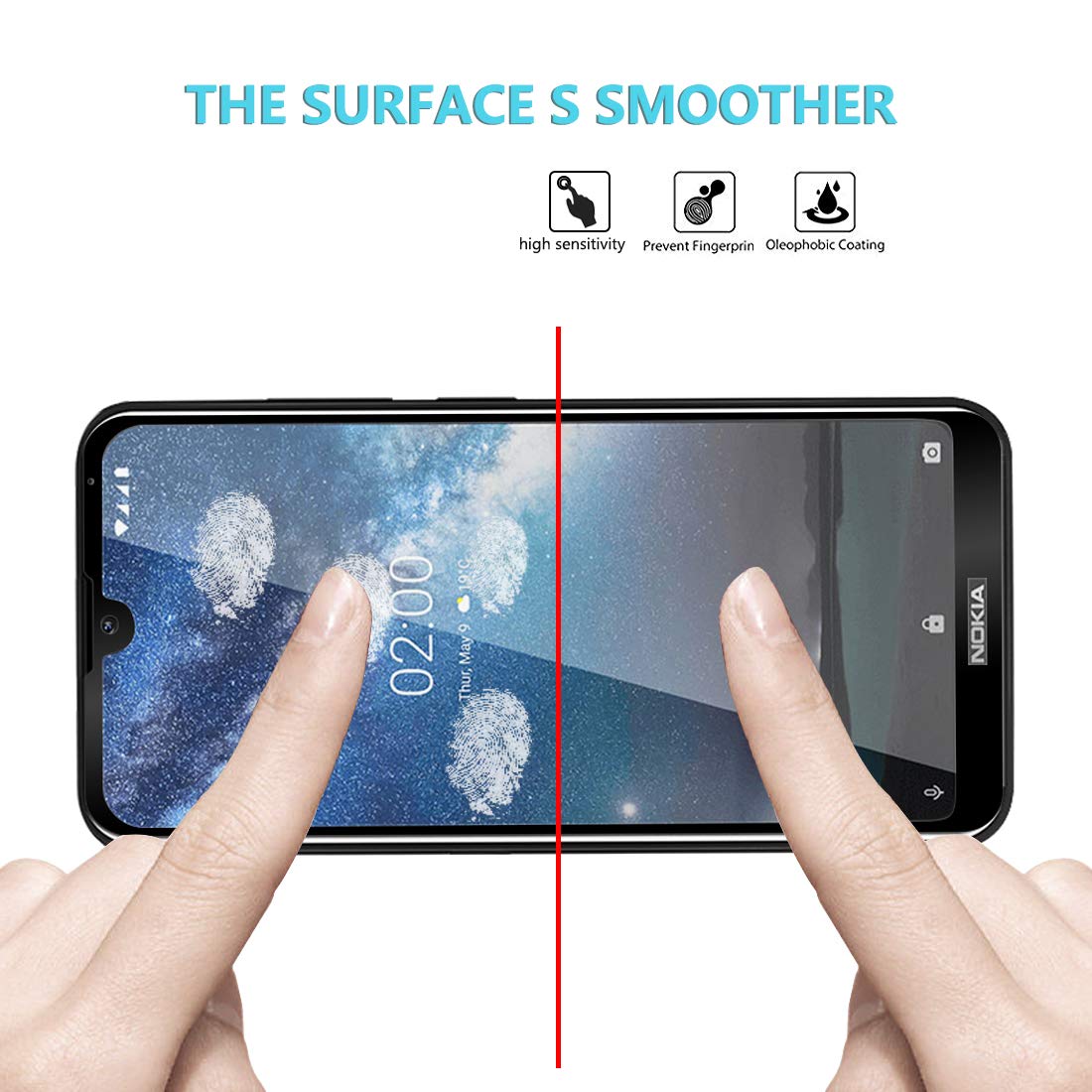 [2-PACK] For Nokia 2.2 Nokia 4.2 [Tempered Glass] [Full Screen Glue Cover] Screen Protector