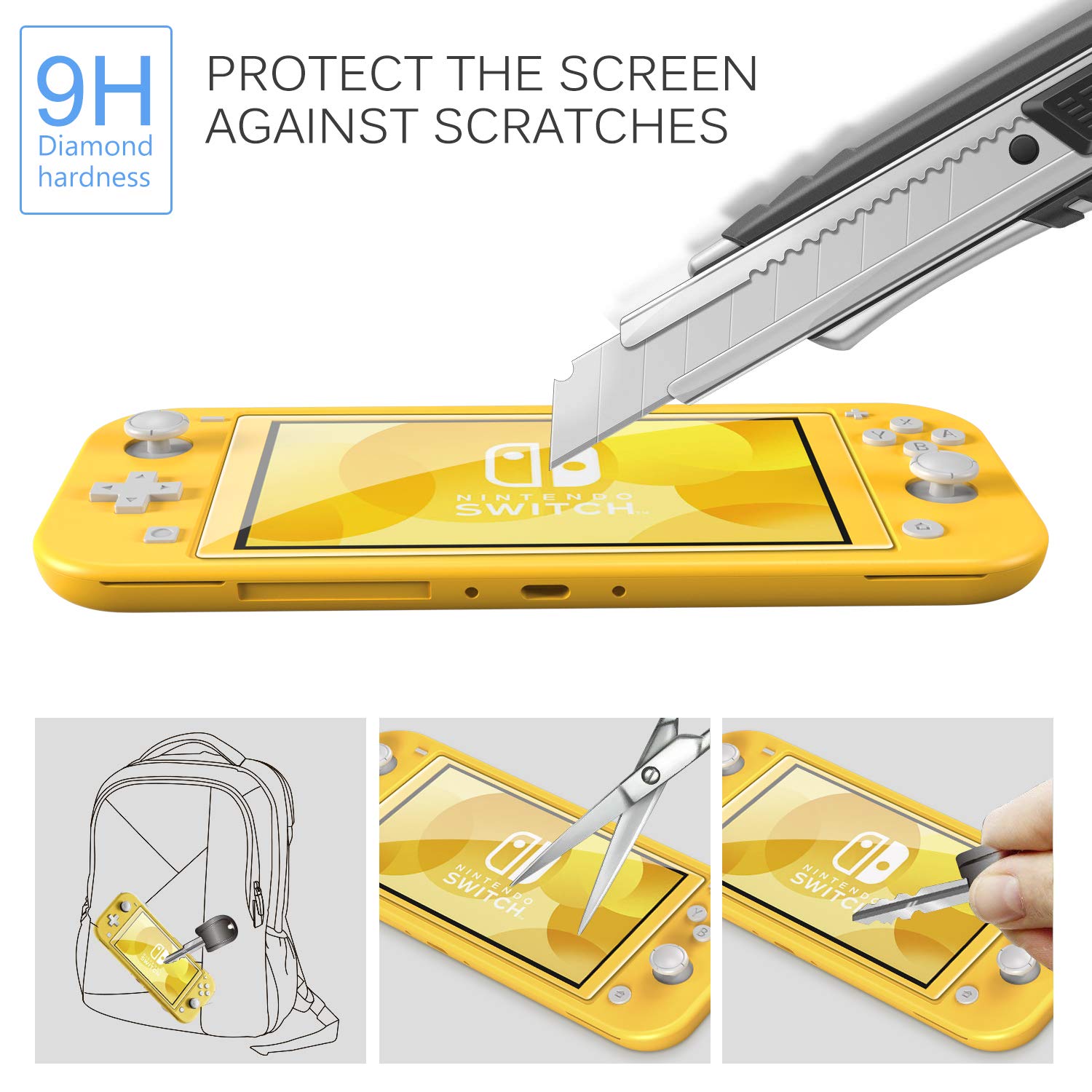 [3-Pack]-Shinwo Nintendo Switch Lite [9H HD Clear Tempered Glass] Screen Protector