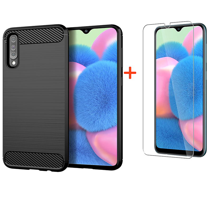 [1-Pack] Samsung Galaxy A30S Phone Case + A30S [9H Tempered Glass] Screen Protector