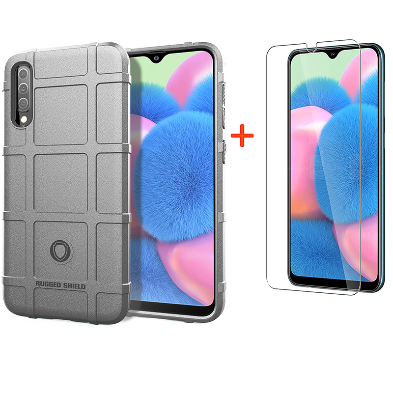 [1-Pack] Samsung Galaxy A30S Phone Case + A30S [9H Tempered Glass] Screen Protector