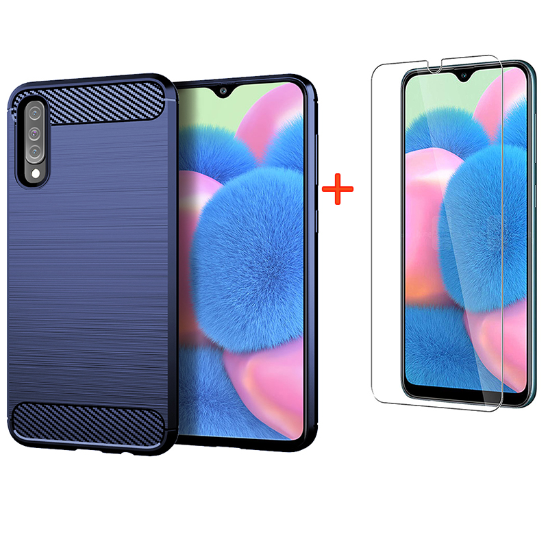 [1-Pack] Samsung Galaxy A30S Phone Case + A30S [9H Tempered Glass] Screen Protector