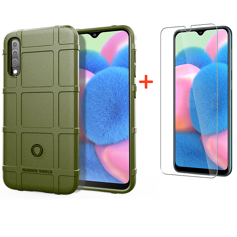 [1-Pack] Samsung Galaxy A30S Phone Case + A30S [9H Tempered Glass] Screen Protector