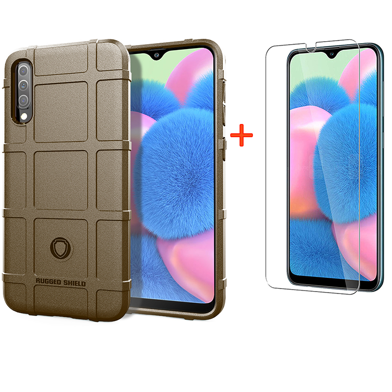 [1-Pack] Samsung Galaxy A30S Phone Case + A30S [9H Tempered Glass] Screen Protector