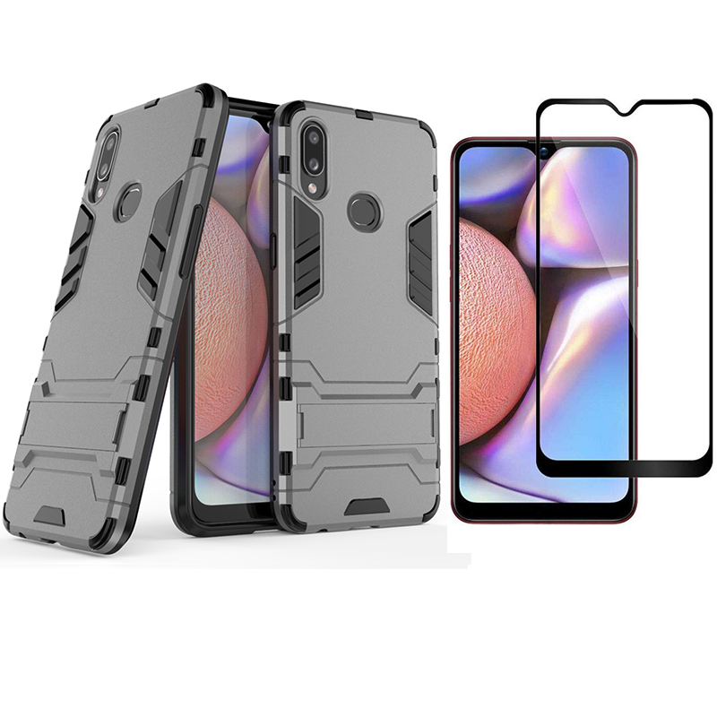 [1-Pack] Samsung Galaxy A10S Case With [Full Screen Cover Tempered Glass] Screen Protector