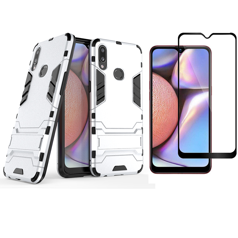 [1-Pack] Samsung Galaxy A10S Case With [Full Screen Cover Tempered Glass] Screen Protector