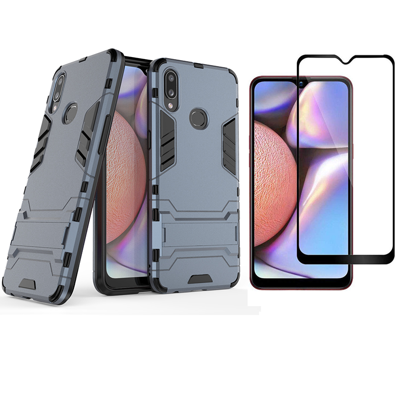 [1-Pack] Samsung Galaxy A10S Case With [Full Screen Cover Tempered Glass] Screen Protector
