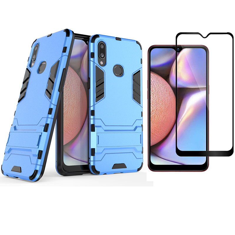 [1-Pack] Samsung Galaxy A10S Case With [Full Screen Cover Tempered Glass] Screen Protector