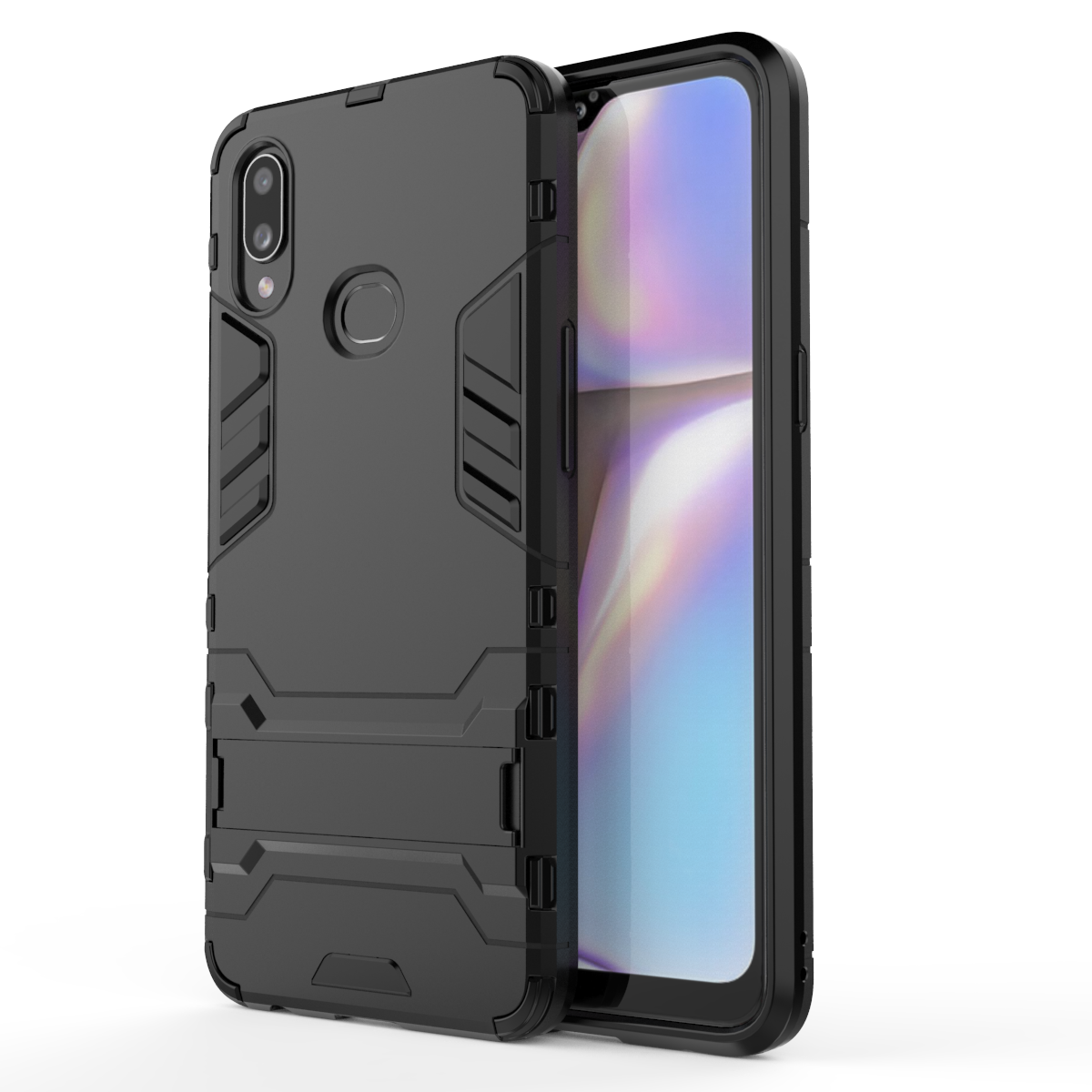 [1-Pack] Samsung Galaxy A10S Case With [Full Screen Cover Tempered Glass] Screen Protector