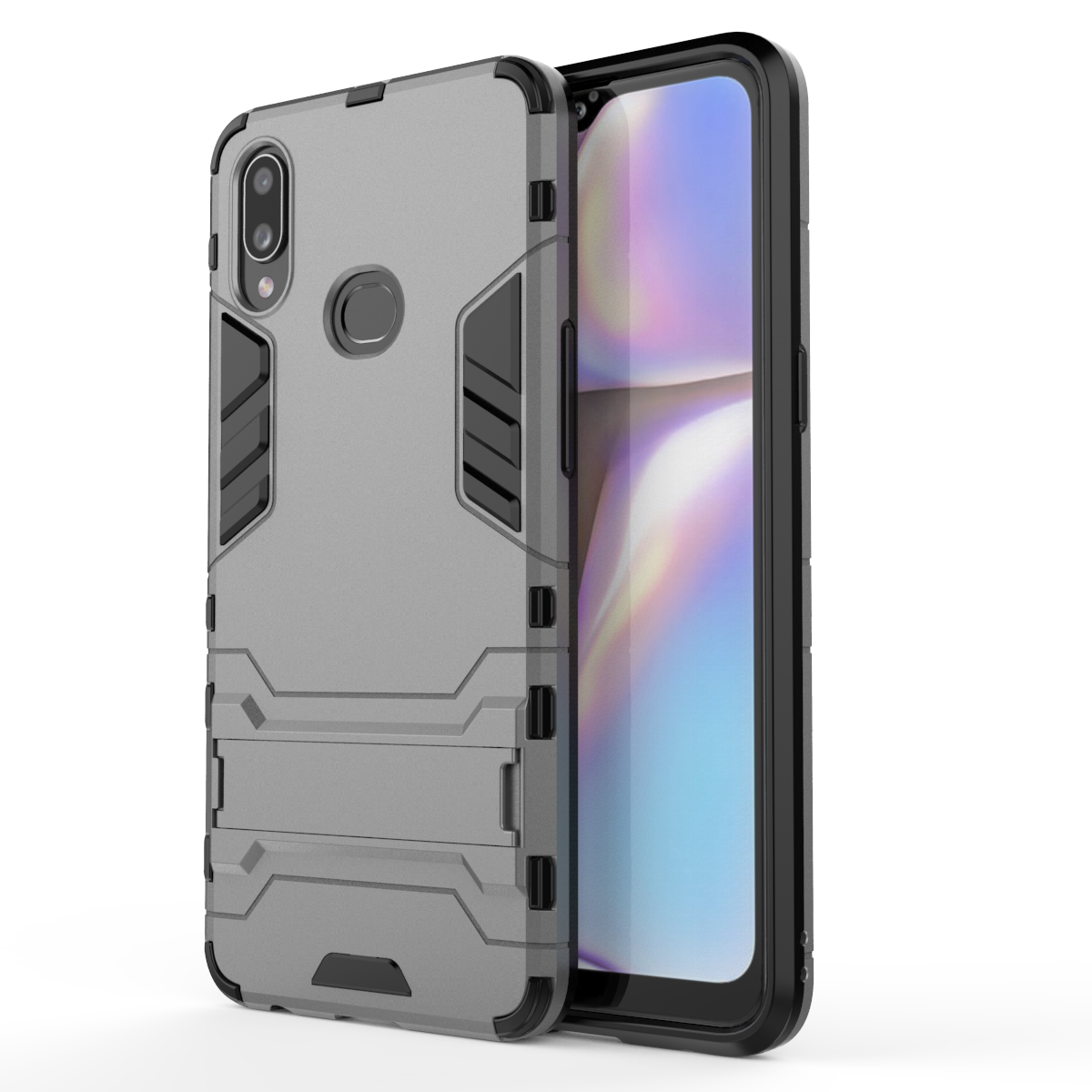 [1-Pack] Samsung Galaxy A10S Case With [Full Screen Cover Tempered Glass] Screen Protector