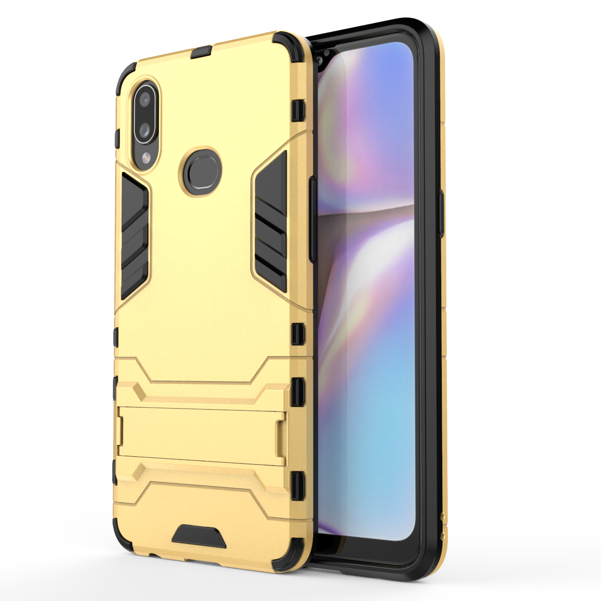 [1-Pack] Samsung Galaxy A10S Case With [Full Screen Cover Tempered Glass] Screen Protector