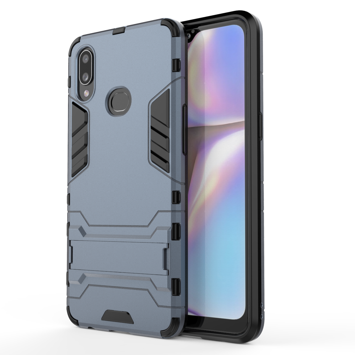 [1-Pack] Samsung Galaxy A10S Case With [Full Screen Cover Tempered Glass] Screen Protector