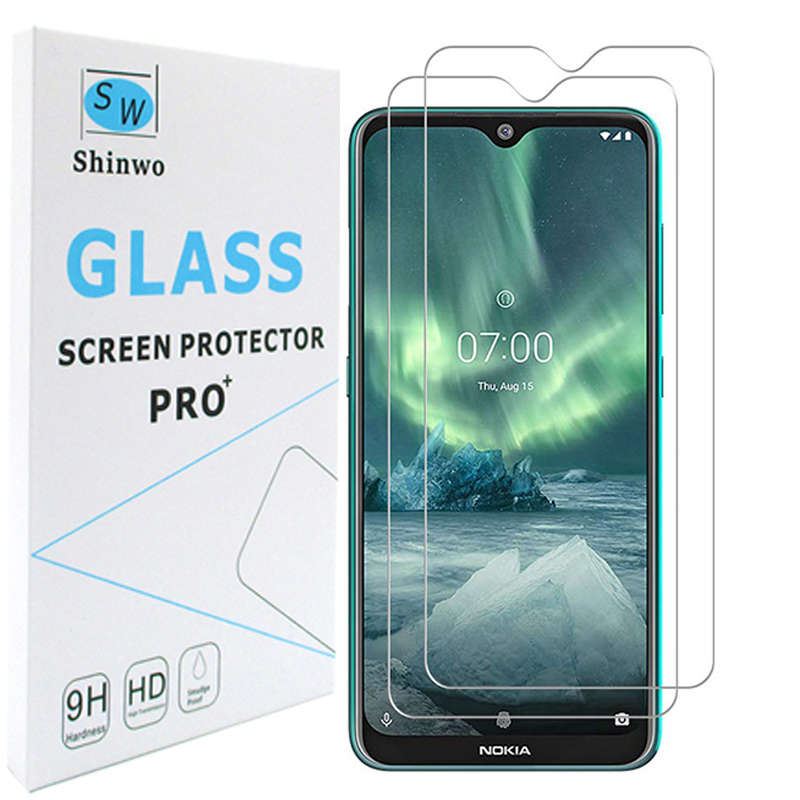 [2 -Pack] - Nokia 7.2 Nokia 6.2 [9H HD Clear Tempered Glass] Screen Protector