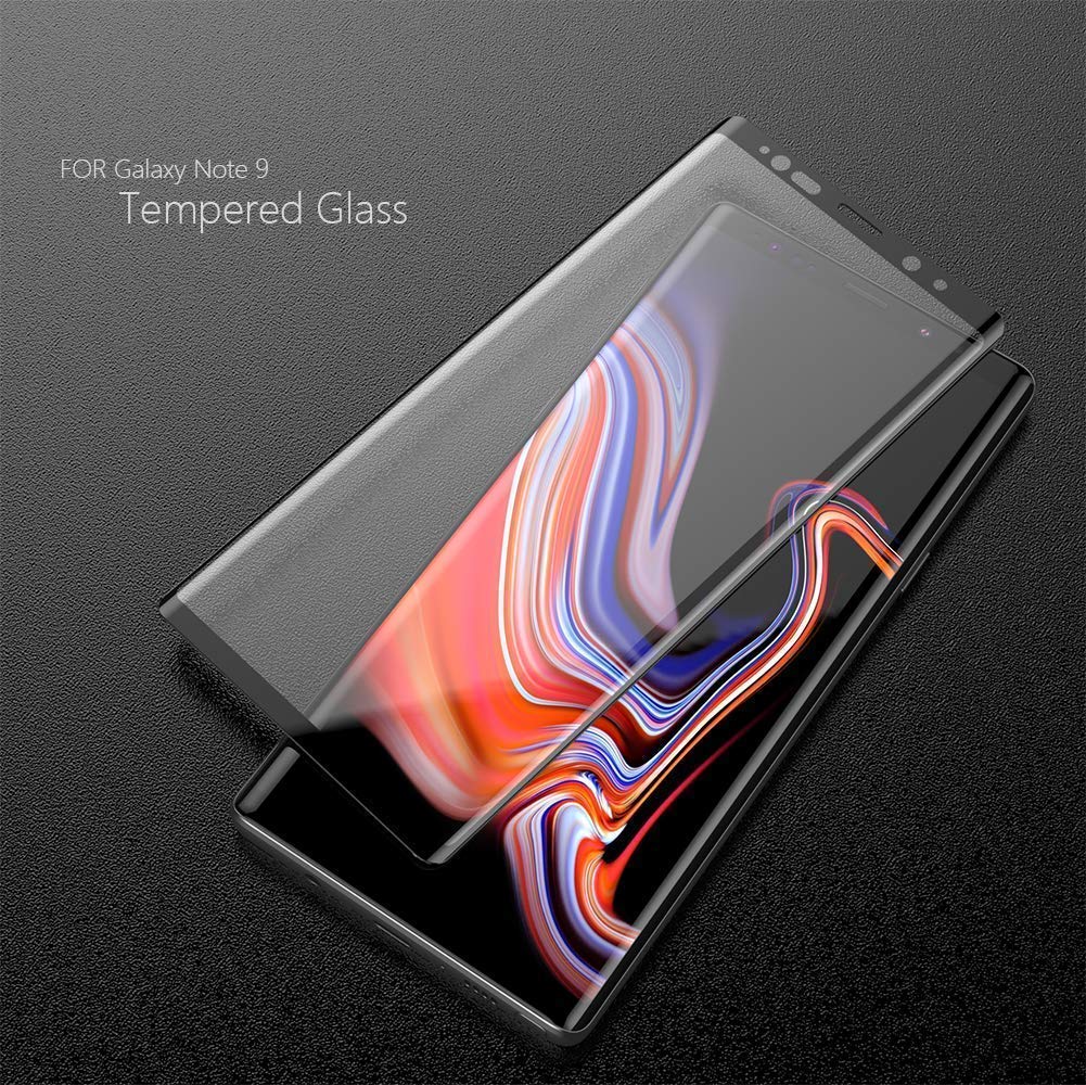 1x Samsung Galaxy Note 9 Phone Case + Note 9 [3D Curved Full Cover Tempered Glass] Screen Protector