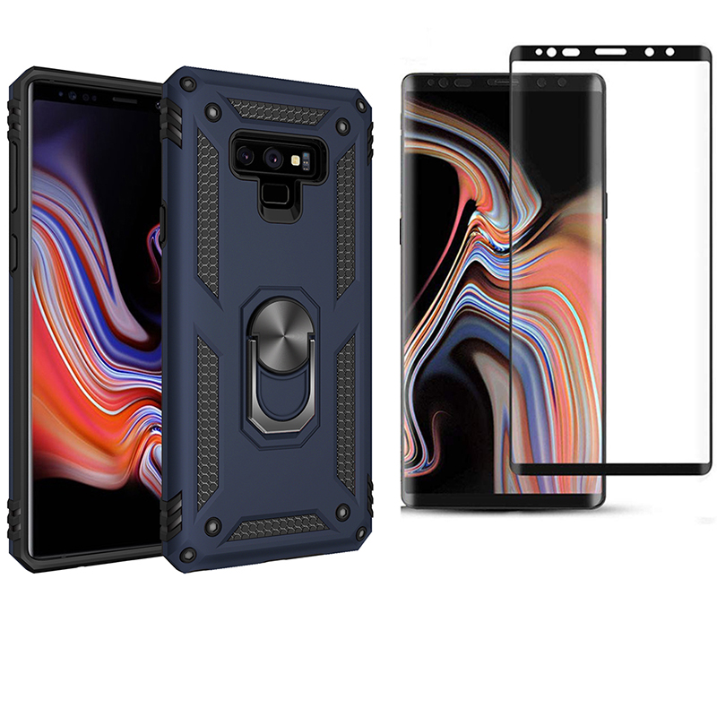 1x Samsung Galaxy Note 9 Phone Case + Note 9 [3D Curved Full Cover Tempered Glass] Screen Protector