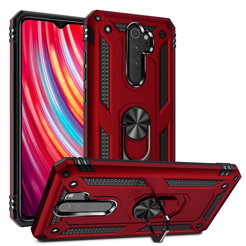 Phone Case for Xiaomi Redmi Note 8 Pro Casing [Drop-protection] with Car Magnetic Ring Holder
