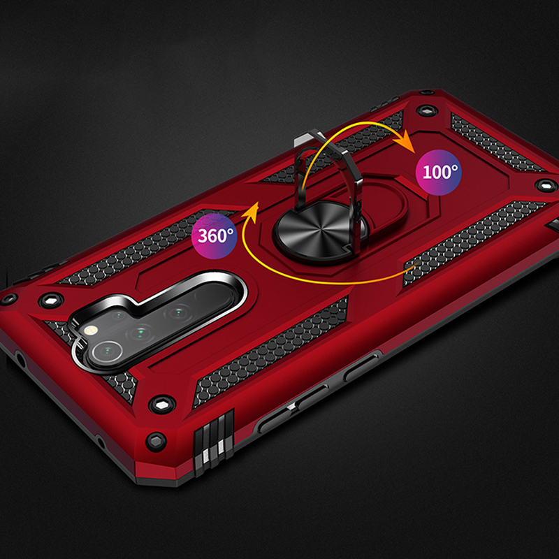Phone Case for Xiaomi Redmi Note 8 Pro Casing [Drop-protection] with Car Magnetic Ring Holder