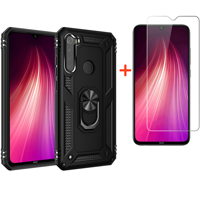 [1-Pack] Xiaomi Redmi Note 8 Case With [HD ClearTempered Glass] Screen Protector