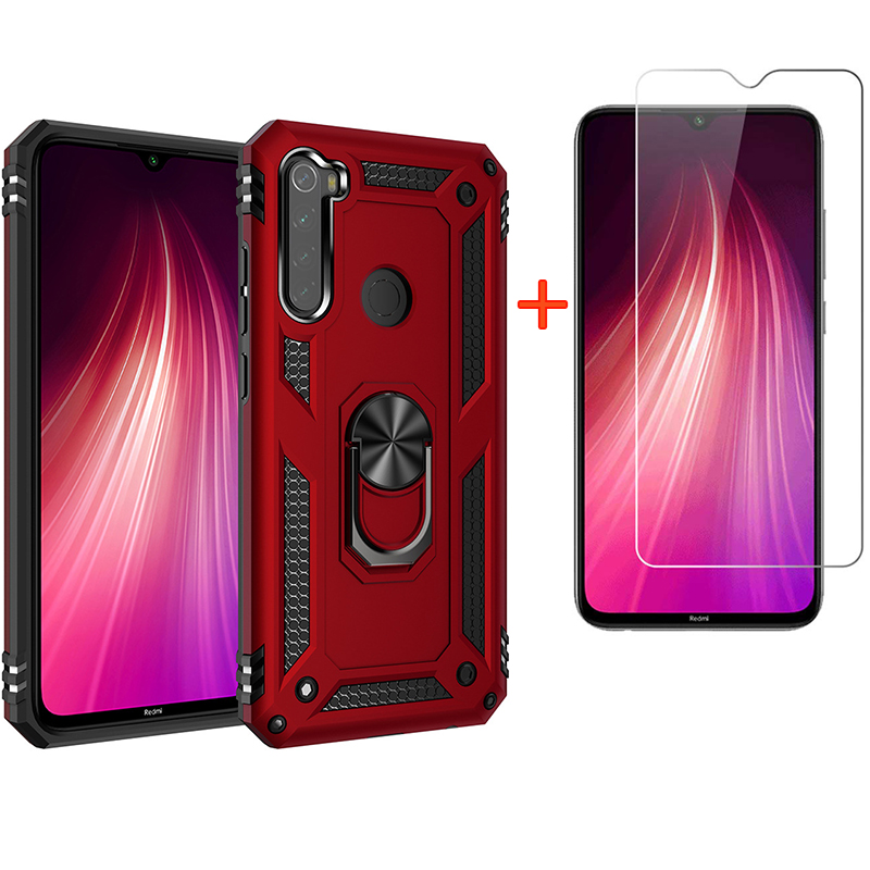 [1-Pack] Xiaomi Redmi Note 8 Case With [HD ClearTempered Glass] Screen Protector