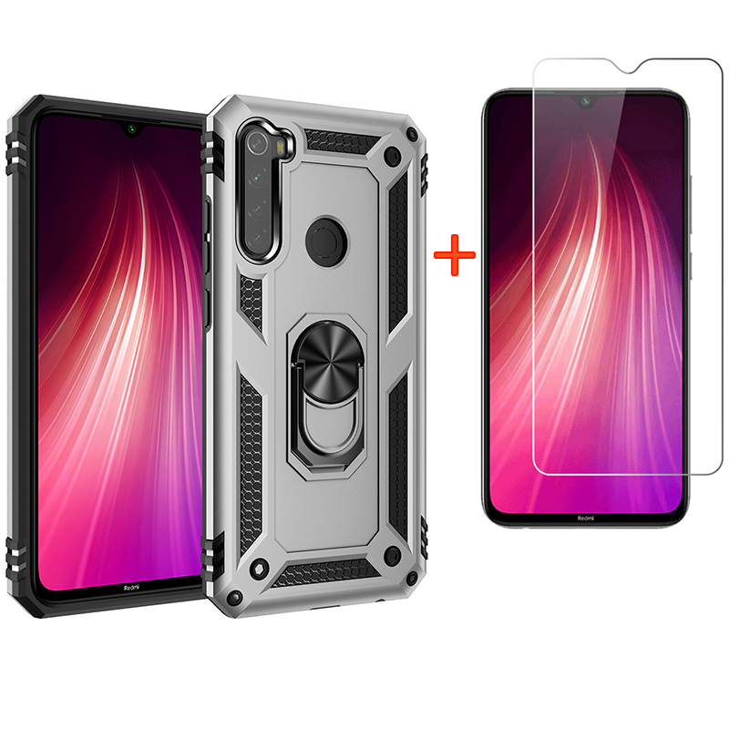 [1-Pack] Xiaomi Redmi Note 8 Case With [HD ClearTempered Glass] Screen Protector