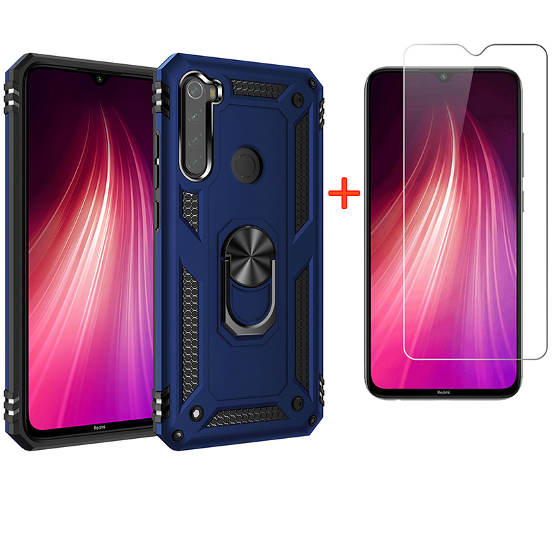 [1-Pack] Xiaomi Redmi Note 8 Case With [HD ClearTempered Glass] Screen Protector