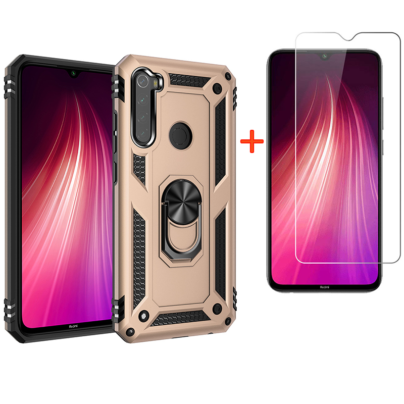 [1-Pack] Xiaomi Redmi Note 8 Case With [HD ClearTempered Glass] Screen Protector