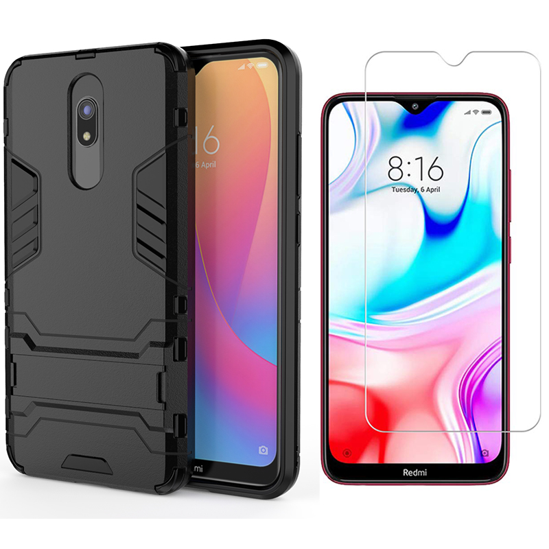 1x Xiaomi Redmi 8 Redmi 8A Phone Case + [HD Clear Tempered Glass] Screen Protector