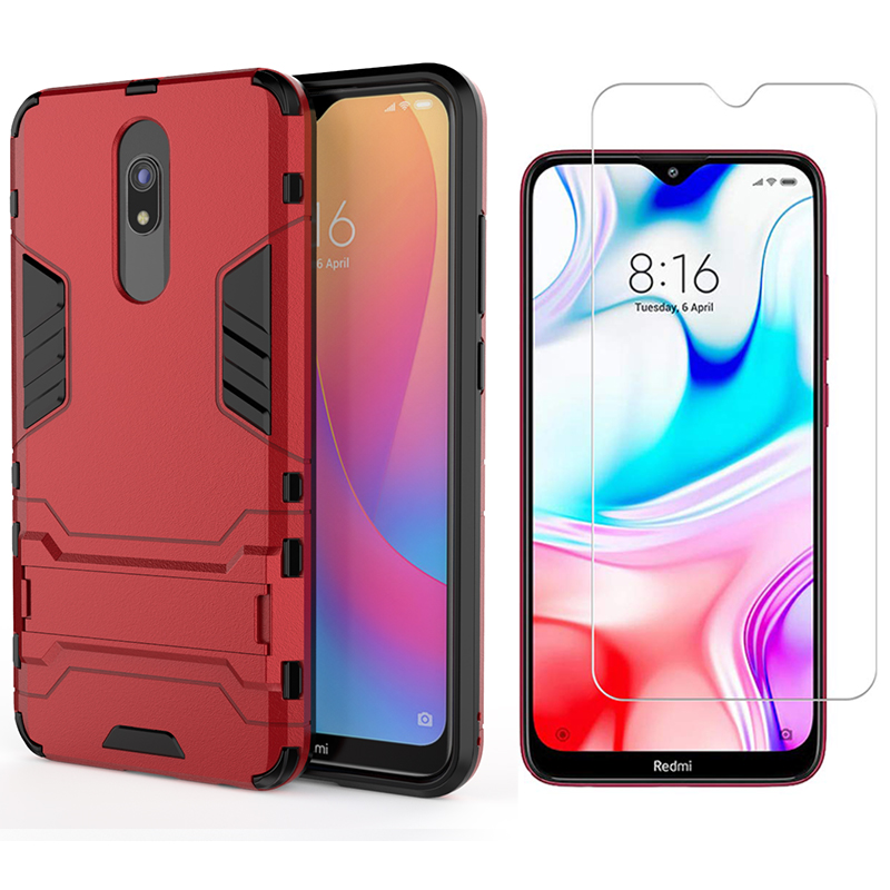 1x Xiaomi Redmi 8 Redmi 8A Phone Case + [HD Clear Tempered Glass] Screen Protector