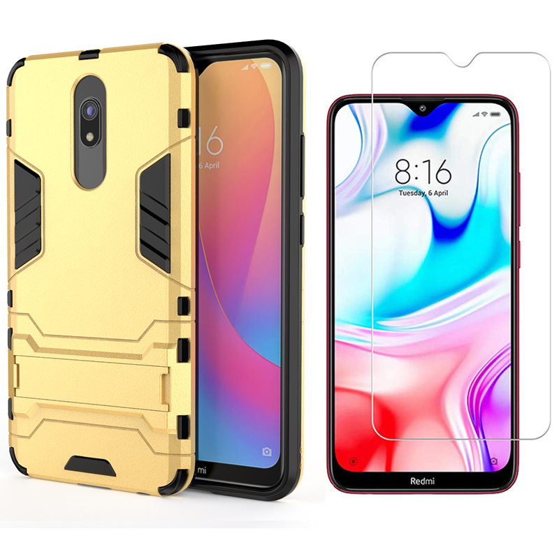 1x Xiaomi Redmi 8 Redmi 8A Phone Case + [HD Clear Tempered Glass] Screen Protector