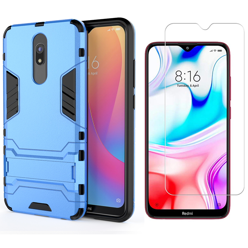 1x Xiaomi Redmi 8 Redmi 8A Phone Case + [HD Clear Tempered Glass] Screen Protector