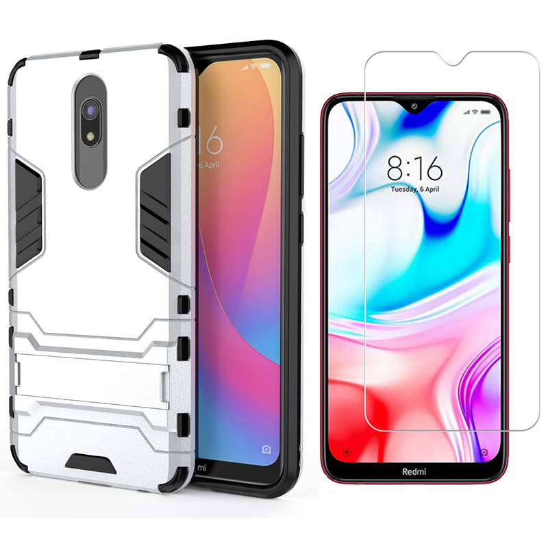 1x Xiaomi Redmi 8 Redmi 8A Phone Case + [HD Clear Tempered Glass] Screen Protector