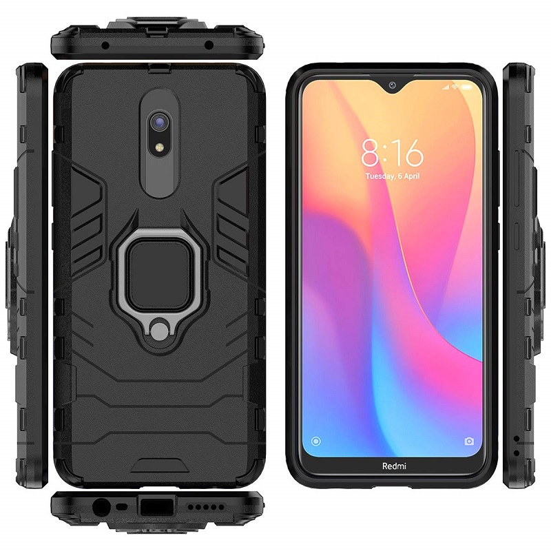 [1-Pack] Xiaomi Redmi 8 Redmi 8A Case With [Full Screen Cover Tempered Glass] Screen Protector