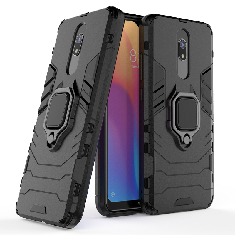 [1-Pack] Xiaomi Redmi 8 Redmi 8A Case With [Full Screen Cover Tempered Glass] Screen Protector