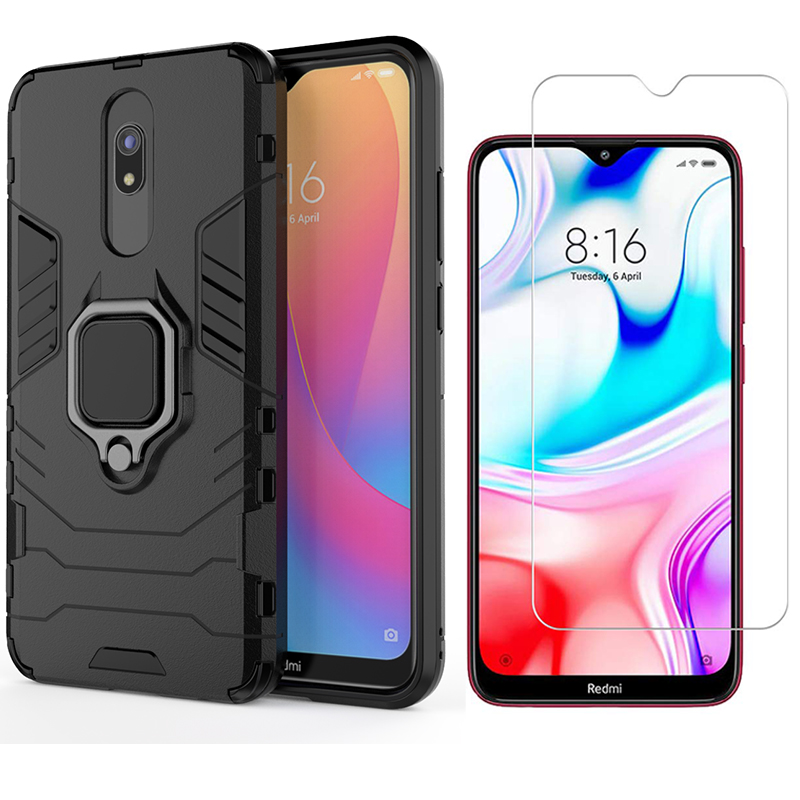 [1-Pack] Xiaomi Redmi 8 Redmi 8A Case With [HD ClearTempered Glass] Screen Protector