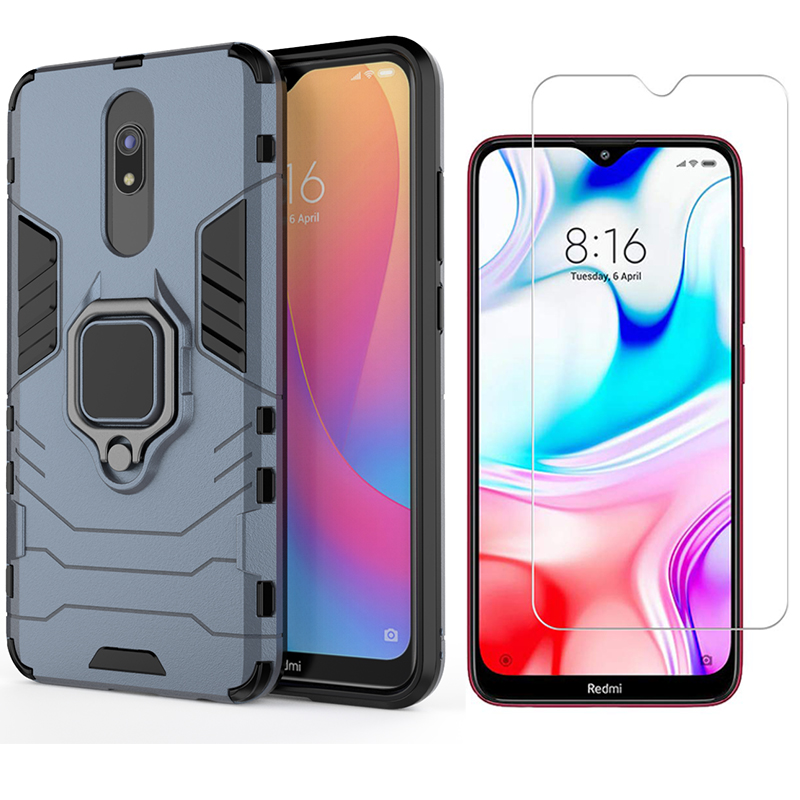 [1-Pack] Xiaomi Redmi 8 Redmi 8A Case With [HD ClearTempered Glass] Screen Protector