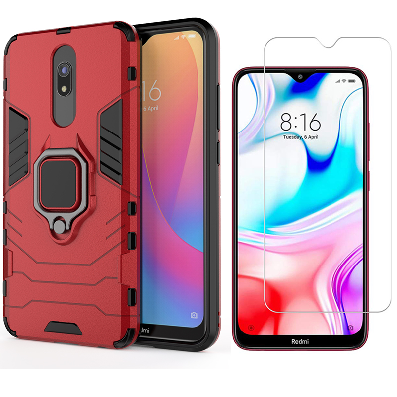 [1-Pack] Xiaomi Redmi 8 Redmi 8A Case With [HD ClearTempered Glass] Screen Protector