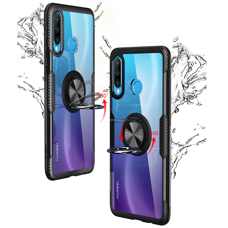 [1-Pack] Huawei P30 Lite Case With [Full Screen Cover Tempered Glass] Screen Protector