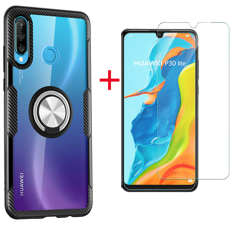 [1-Pack] Huawei P30 Lite Case With [HD ClearTempered Glass] Screen Protector