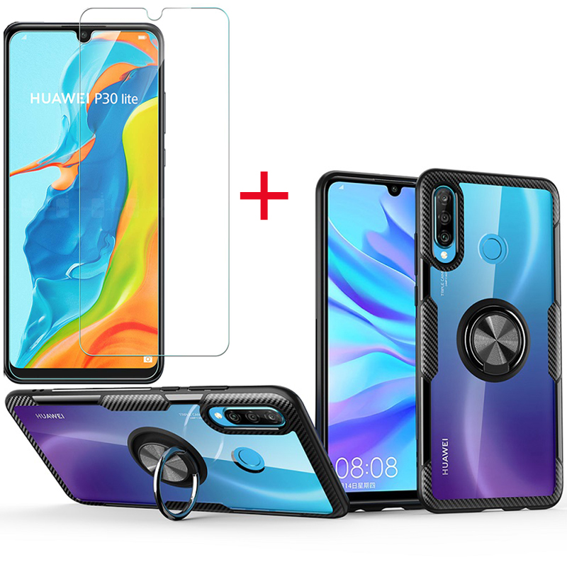 [1-Pack] Huawei P30 Lite Case With [HD ClearTempered Glass] Screen Protector