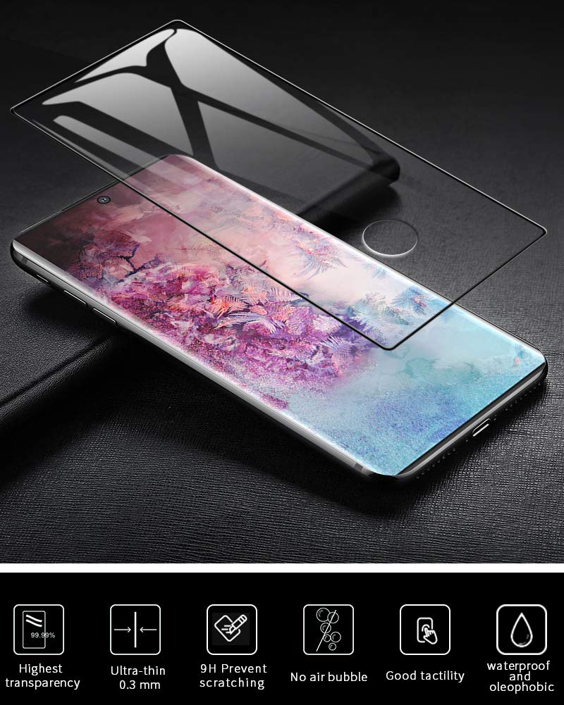 (1-Pack) Samsung Galaxy Note 10 Note 10 Plus [3D Curved Full Screen] Tempered Glass Screen Protector