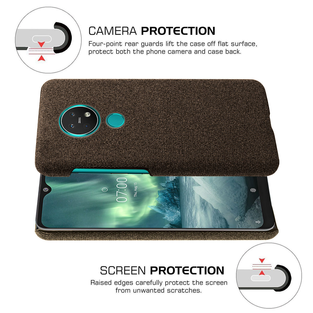 Case for Nokia 7.2 Nokia 6.2 Defender Cover Case Back Cover Protective Case with Defender Cover Case