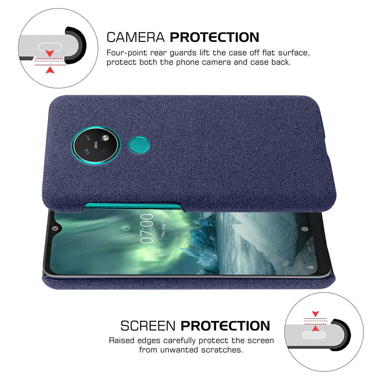 Case for Nokia 7.2 Nokia 6.2 Defender Cover Case Back Cover Protective Case with Defender Cover Case
