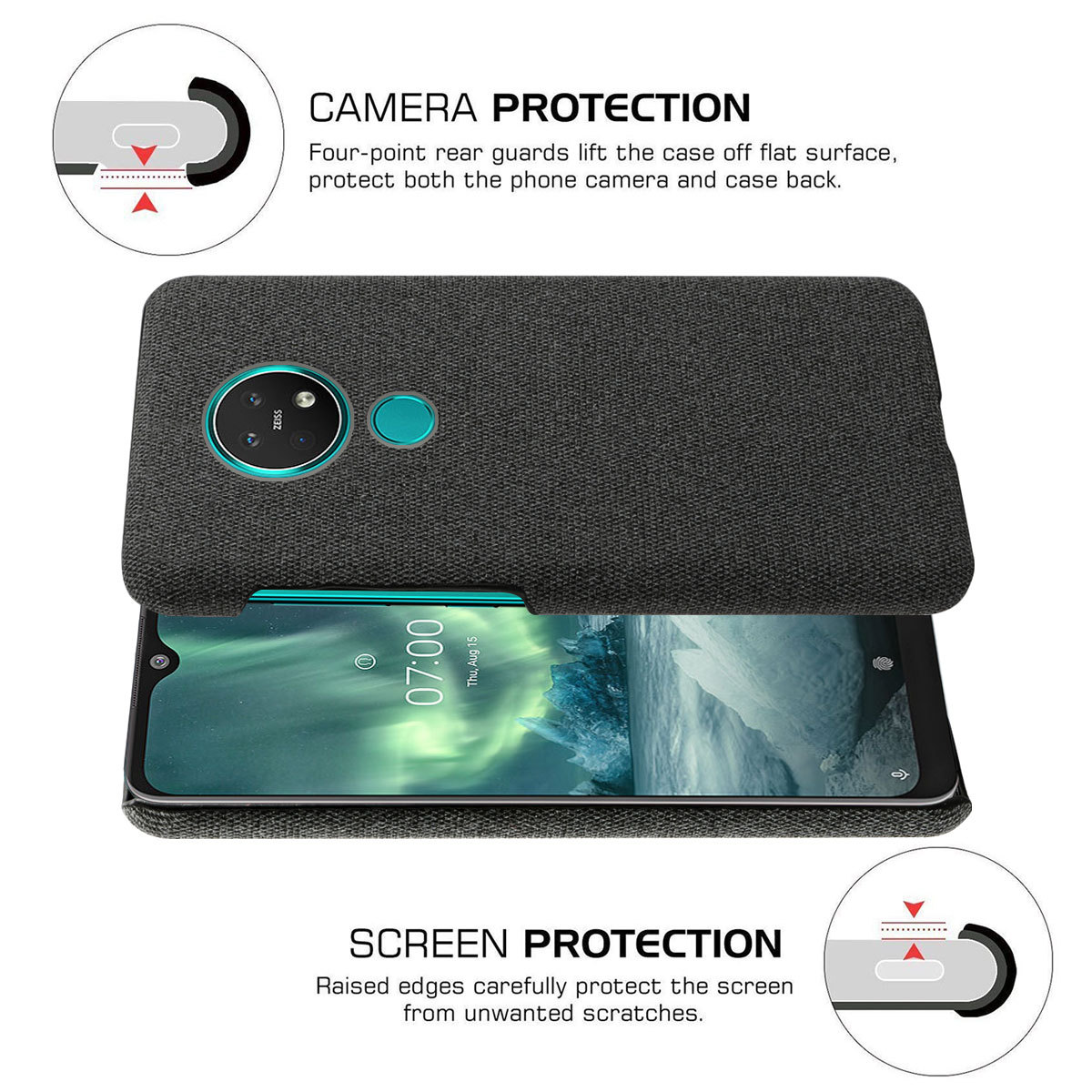 Case for Nokia 7.2 Nokia 6.2 Defender Cover Case Back Cover Protective Case with Defender Cover Case