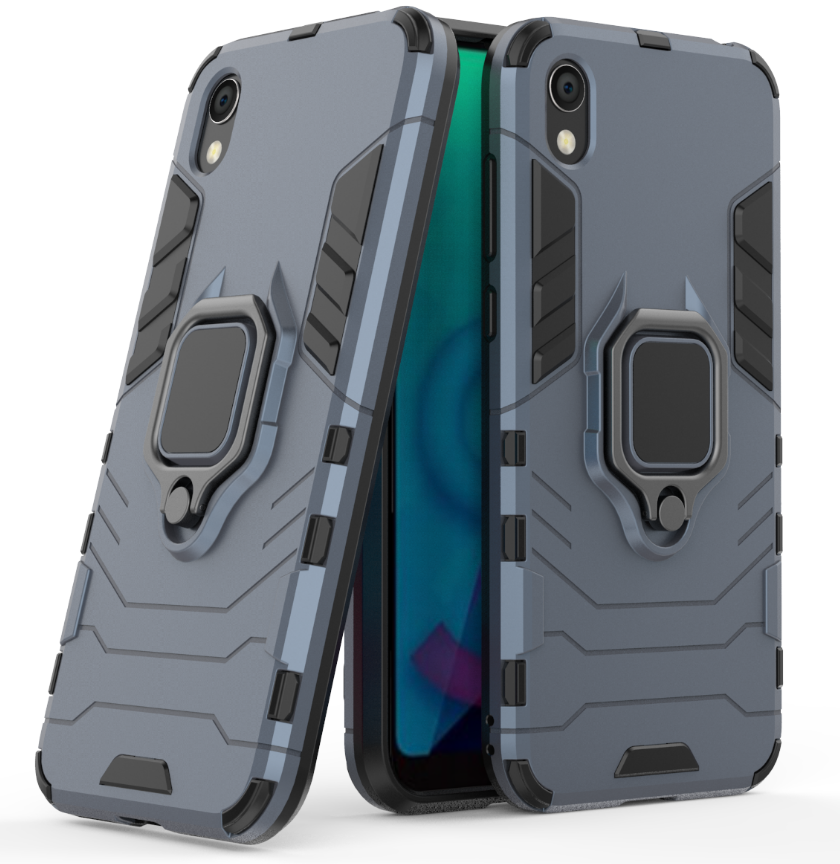 Rugged Armor Phone Case for Huawei Y5 2019 PC+TPU with Car Magnetic Ring Holder